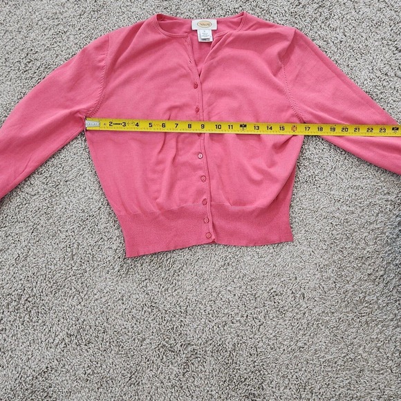Talbots Women's Silk Blend Cardigan Sweater Long Sleeve Button-Up Casual Size M - Picture 7 of 10